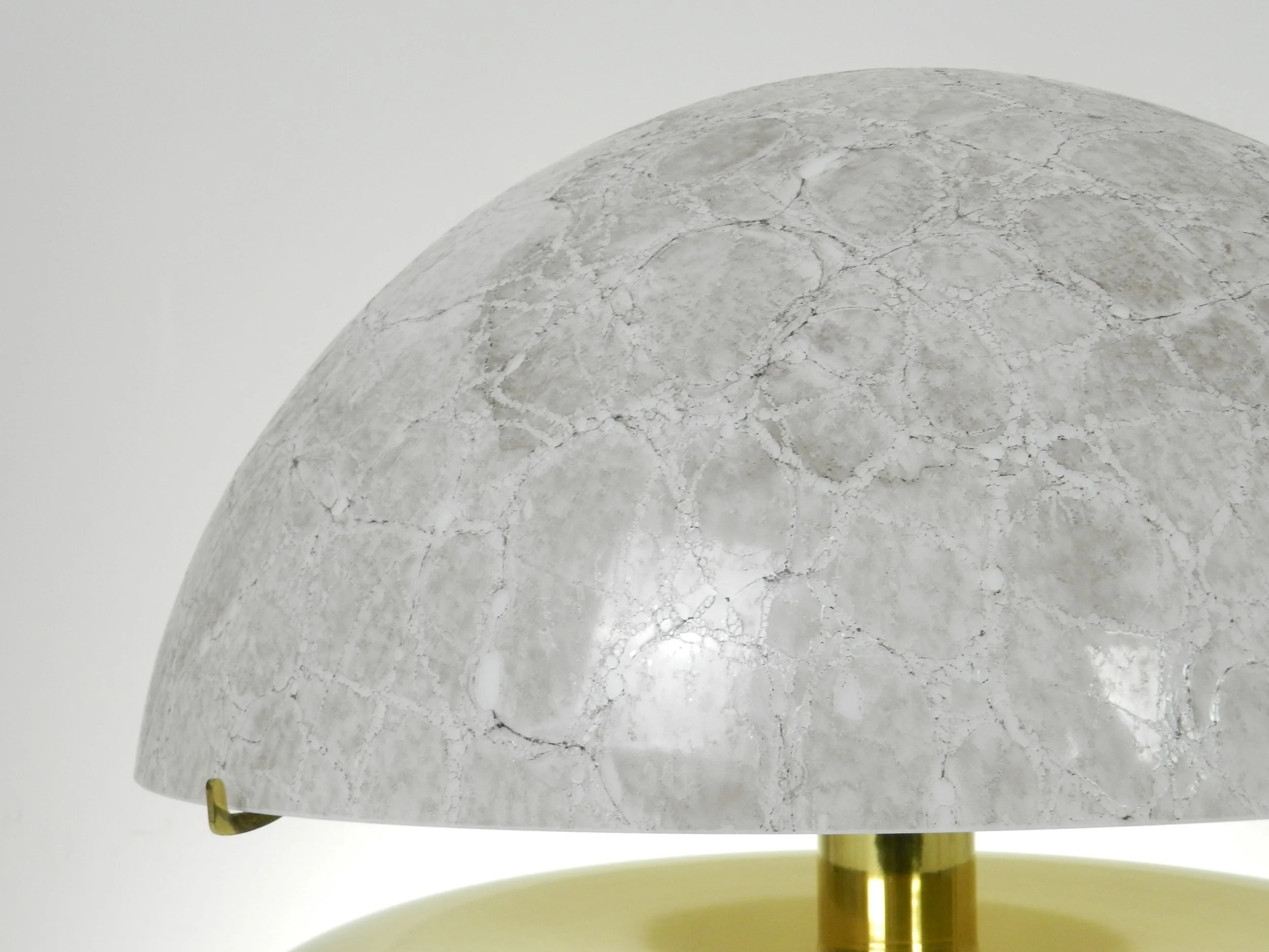 Murano glass lamp on brass base designed by Ludovico Diaz de Santillana for Venini.  Italy, 1970s.
