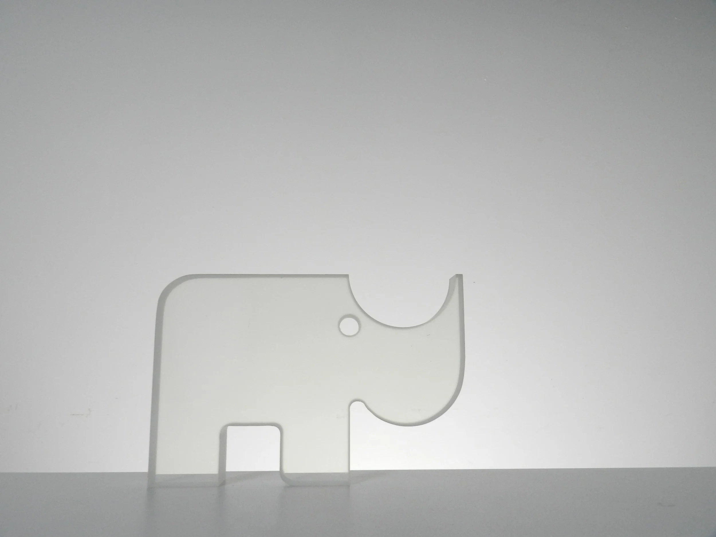 Set of 3 lucite animals designed by Silvio Russo for Guzzini.  Italy, 1970s.