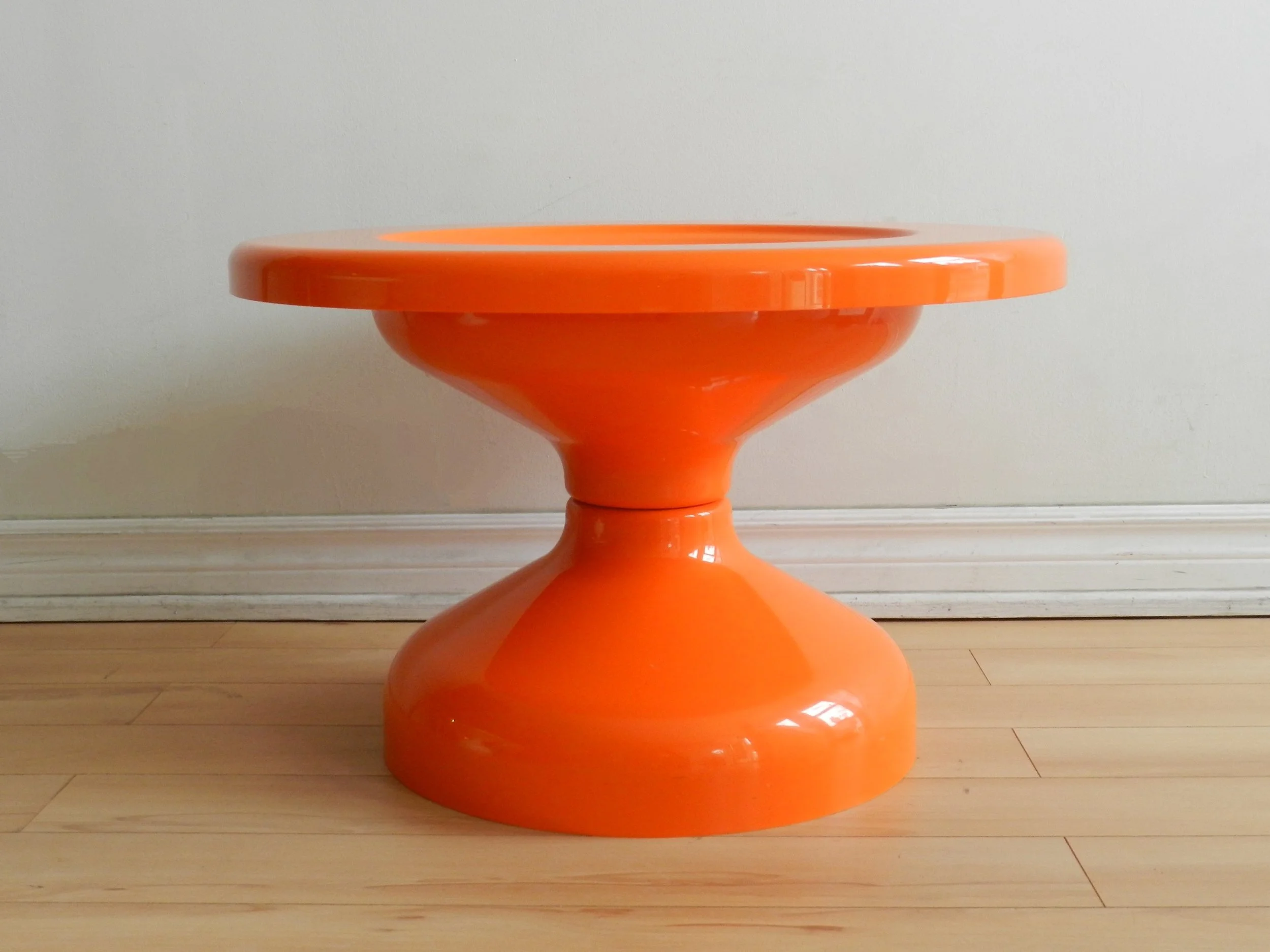 Space age “Rocchetto” plastic table designed by Achille and Pier Giacomo Castiglioni.  Italy, 1960s.