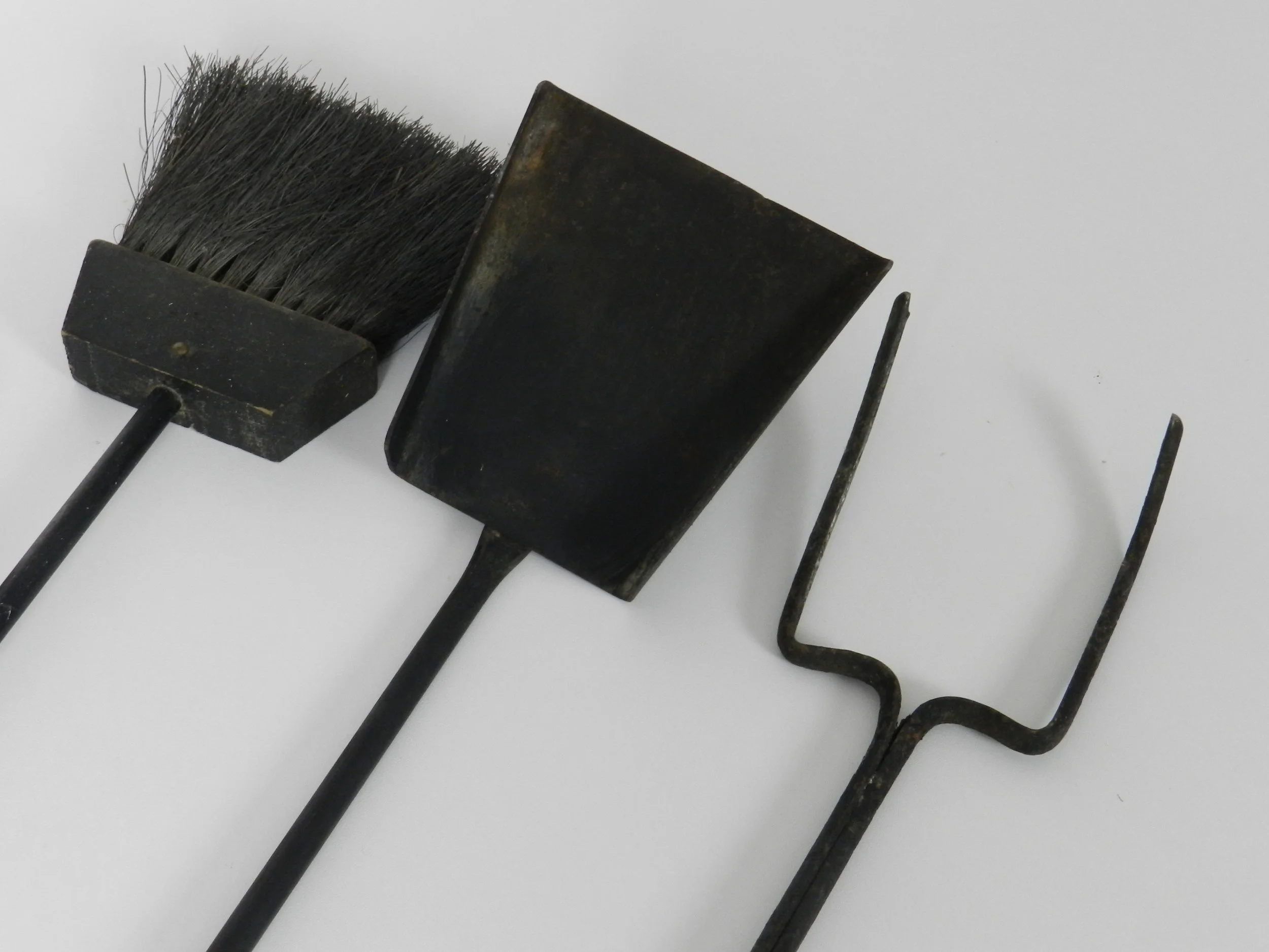 Mid century fireplace tools by Seymour Mfg. Co.  USA, 1960s.