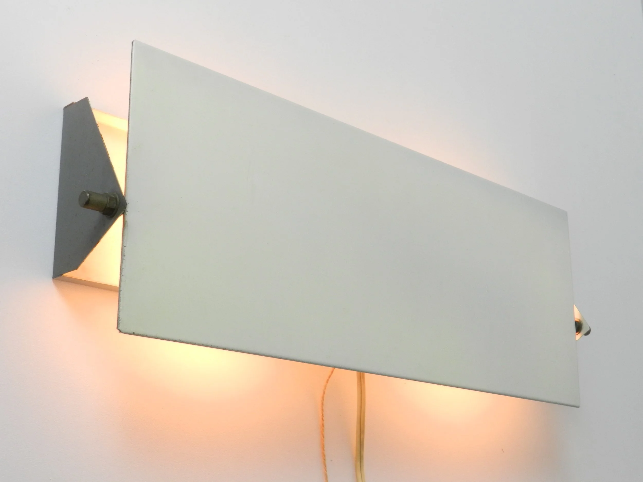 Large mid century wall lamp designed by JJM Hoogervorst for Anvia.  Netherlands, 1950s.