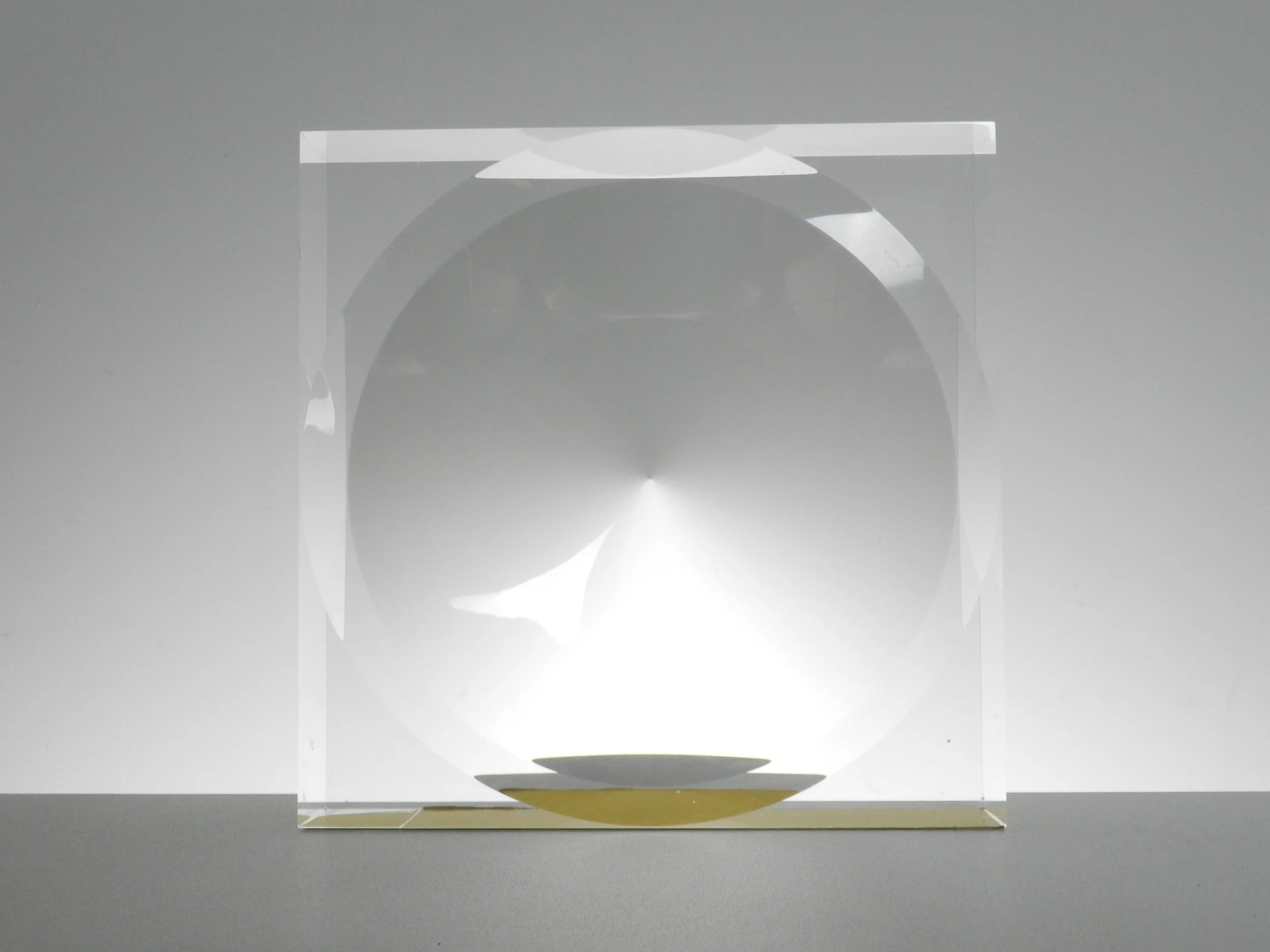 Optical lucite sculpture by Giancarlo Bonato. Signed “Bonato”.  Italy, 1970s.