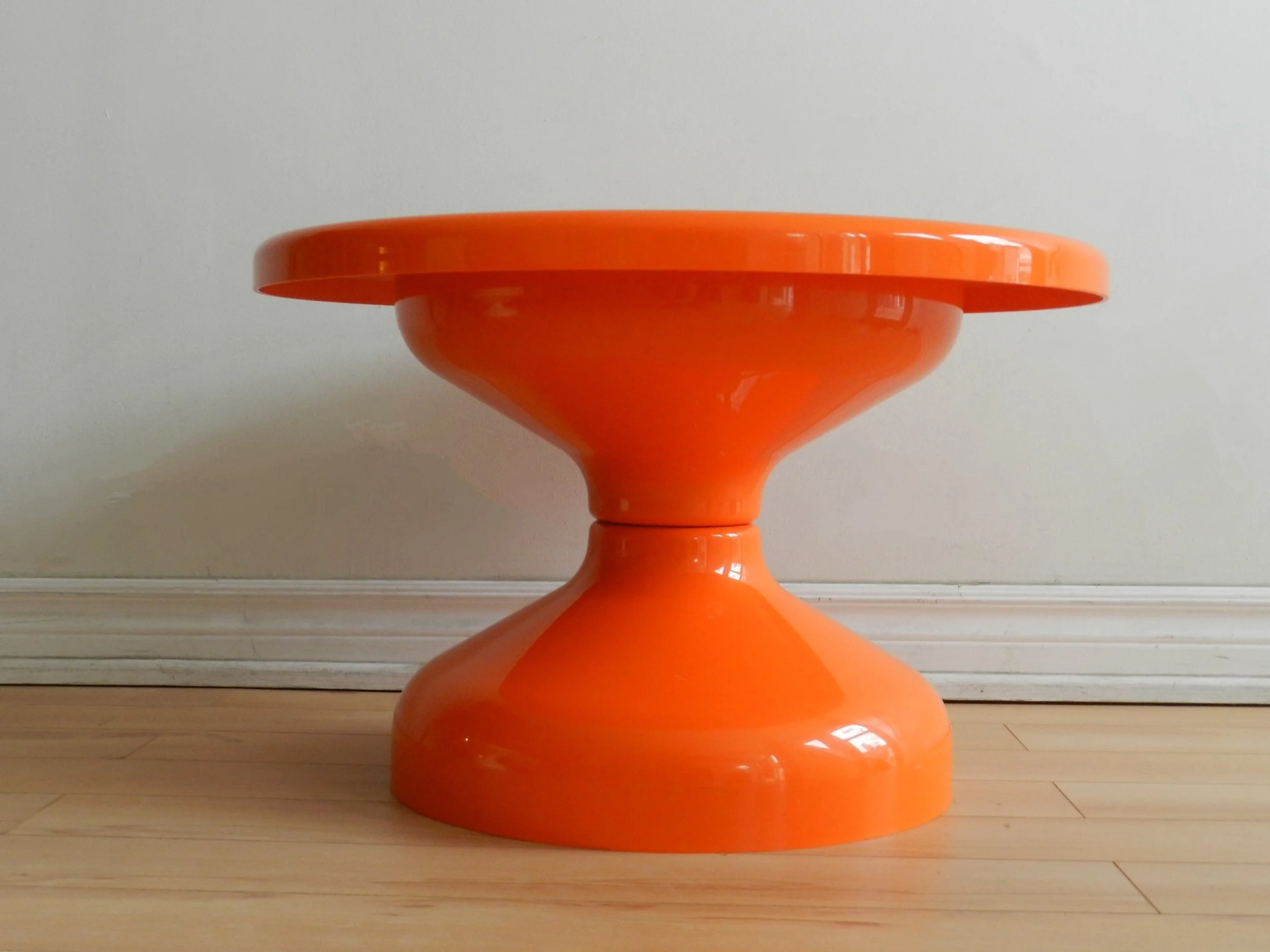 Space age “Rocchetto” plastic table designed by Achille and Pier Giacomo Castiglioni.  Italy, 1960s.