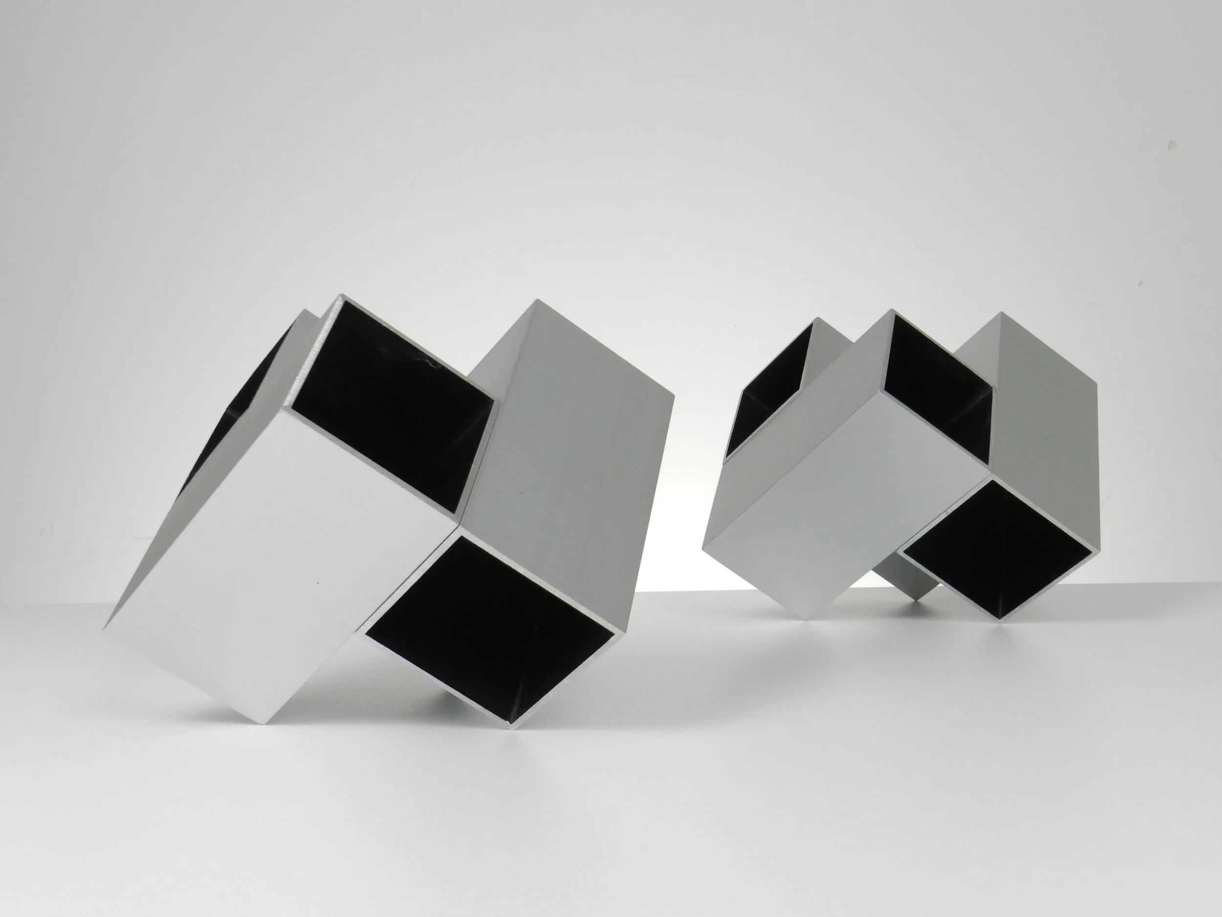 Modular modernist cubic sculpture by Kosso Eloul.  Canada, 1970s.