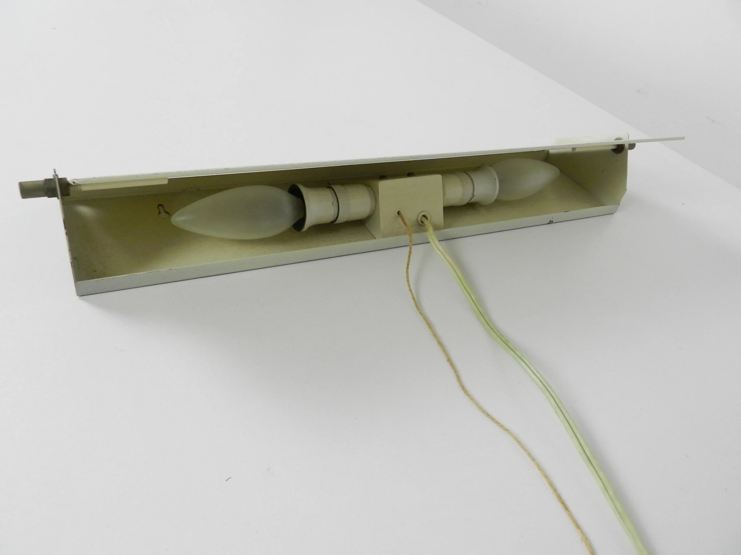 Large mid century wall lamp designed by JJM Hoogervorst for Anvia.  Netherlands, 1950s.