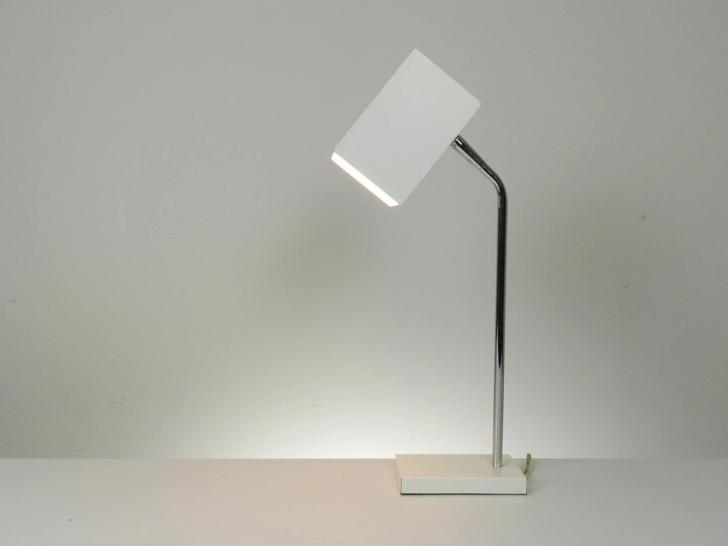 Modernist “Cubic” desk lamp designed by Robert Sonneman for George Kovacs.  USA, 1970s.
