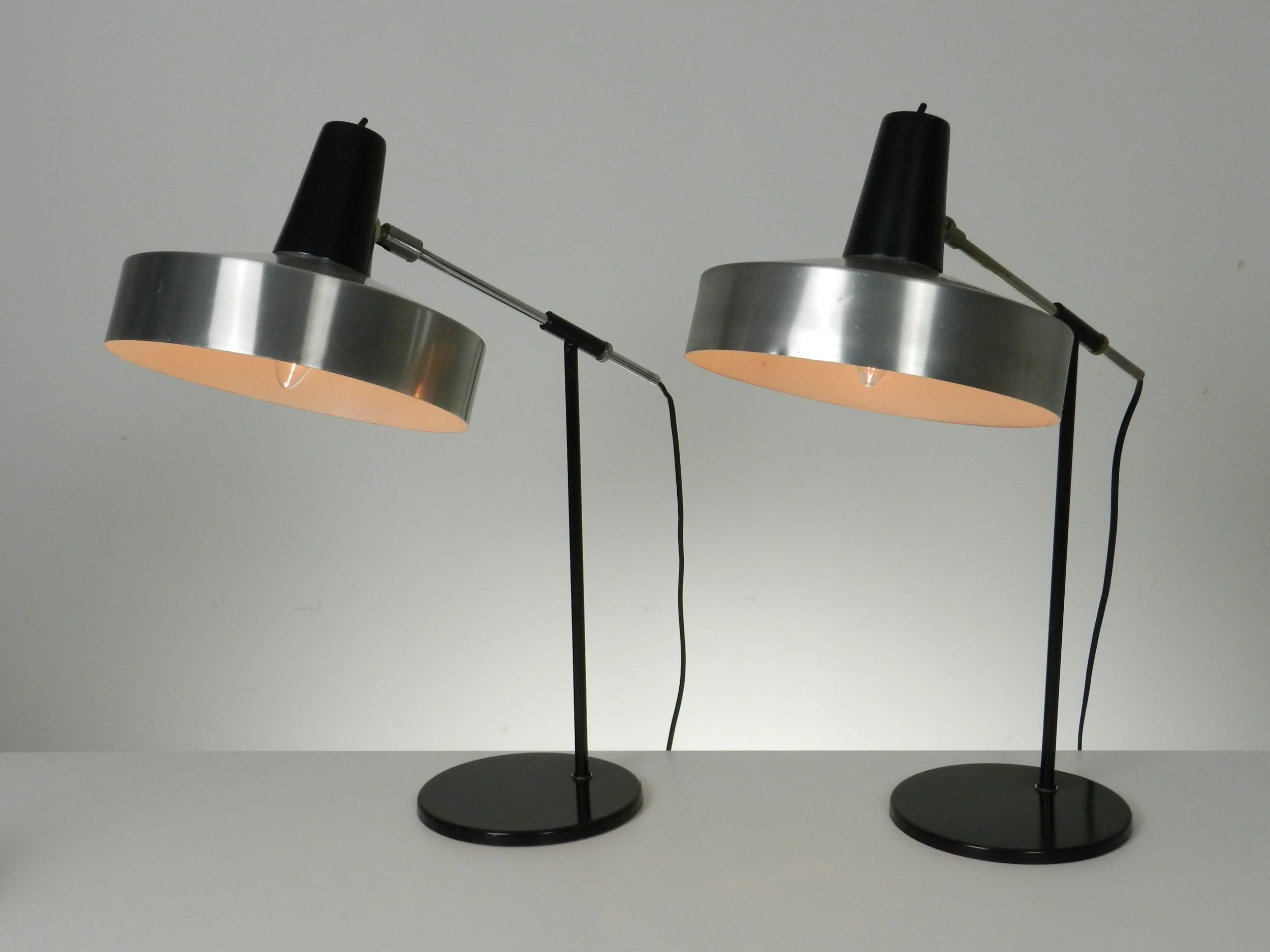 Mid century modern table lamps by Hala Zeist.  Netherlands, 1960s.