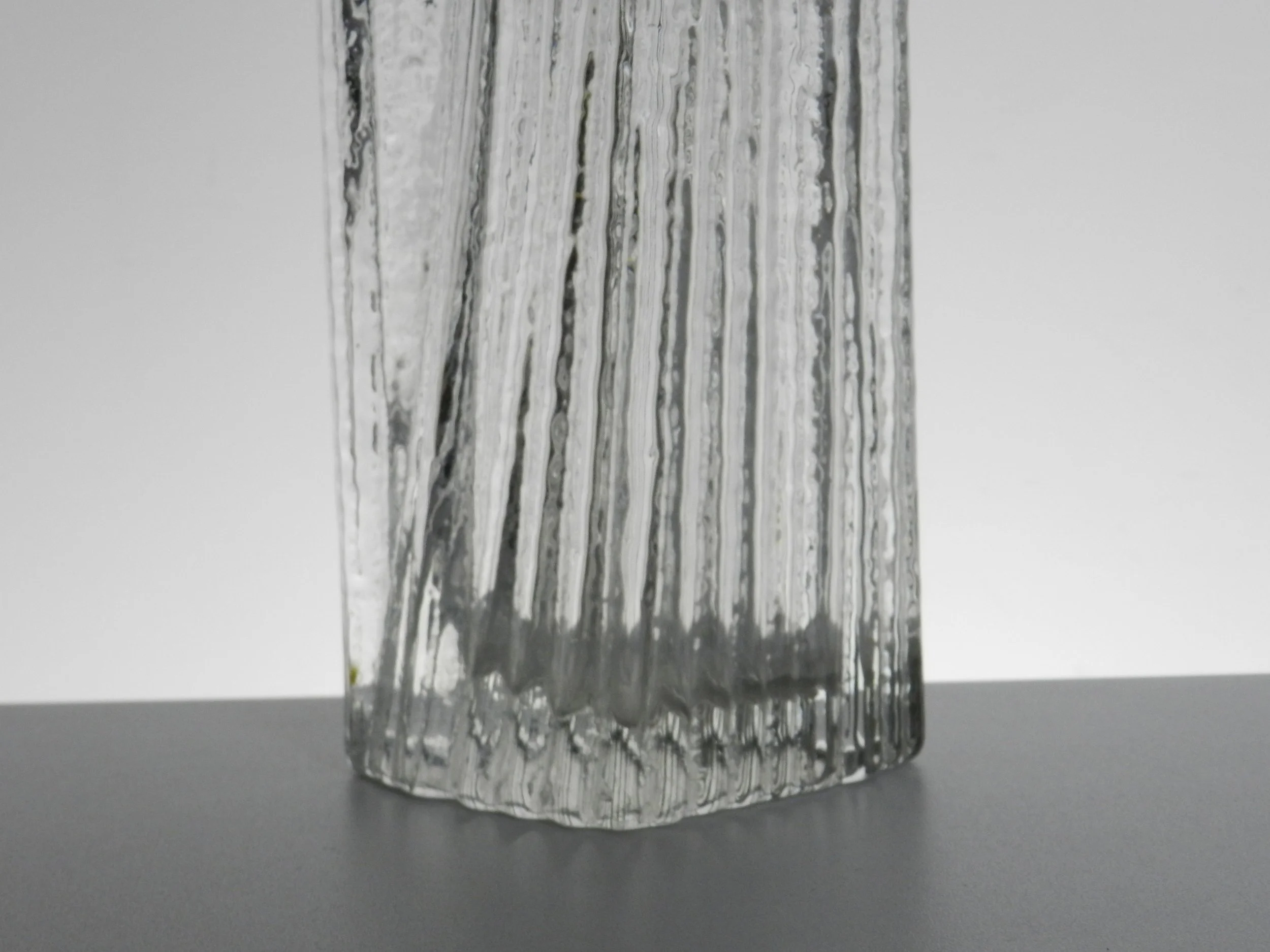 Tall glass vase designed by Martin Freyer for Rosenthal.  Germany, 1960s.