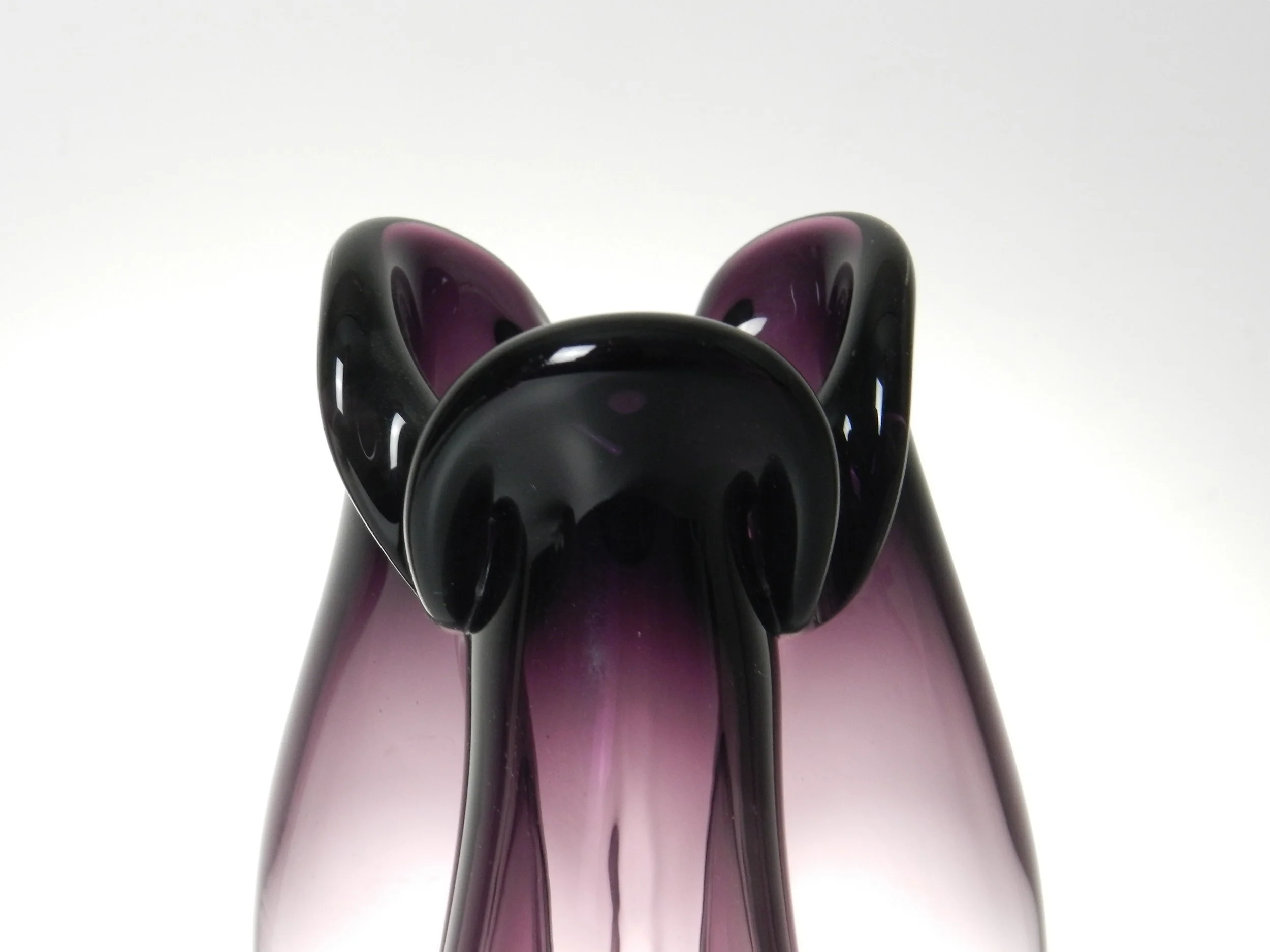 Treflojet glass vase designed by Per Lutken for Holmegaard.  Denmark, 1955.