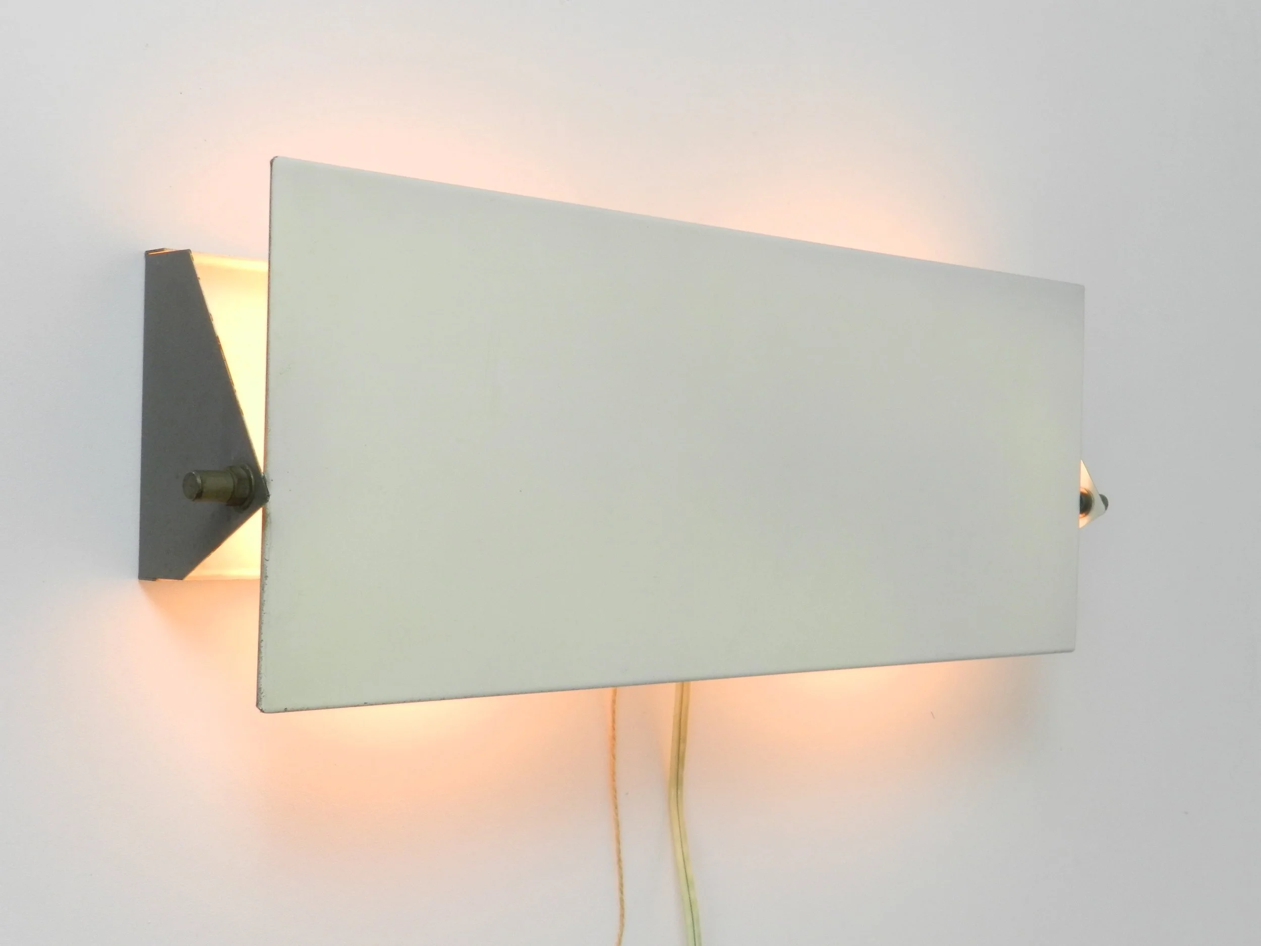 Large mid century wall lamp designed by JJM Hoogervorst for Anvia.  Netherlands, 1950s.