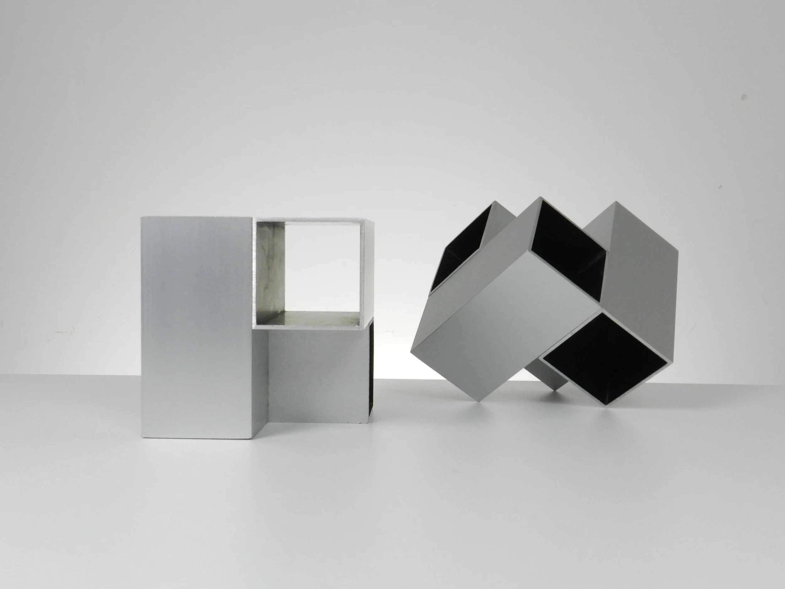 Modular modernist cubic sculpture by Kosso Eloul.  Canada, 1970s.