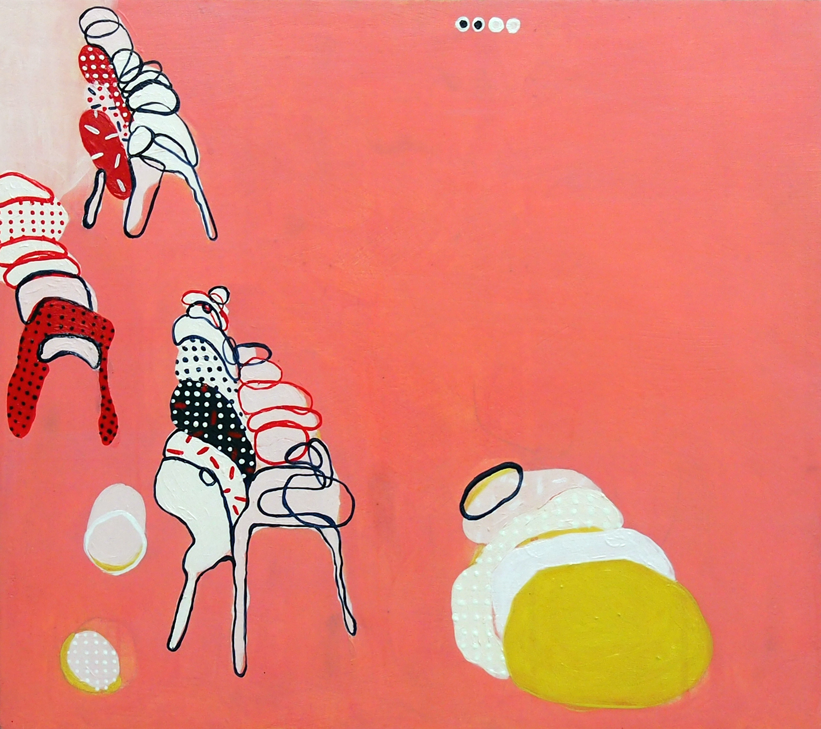 Trashbags acrylic, oil, and galkyd on panel 16 x 18 inches