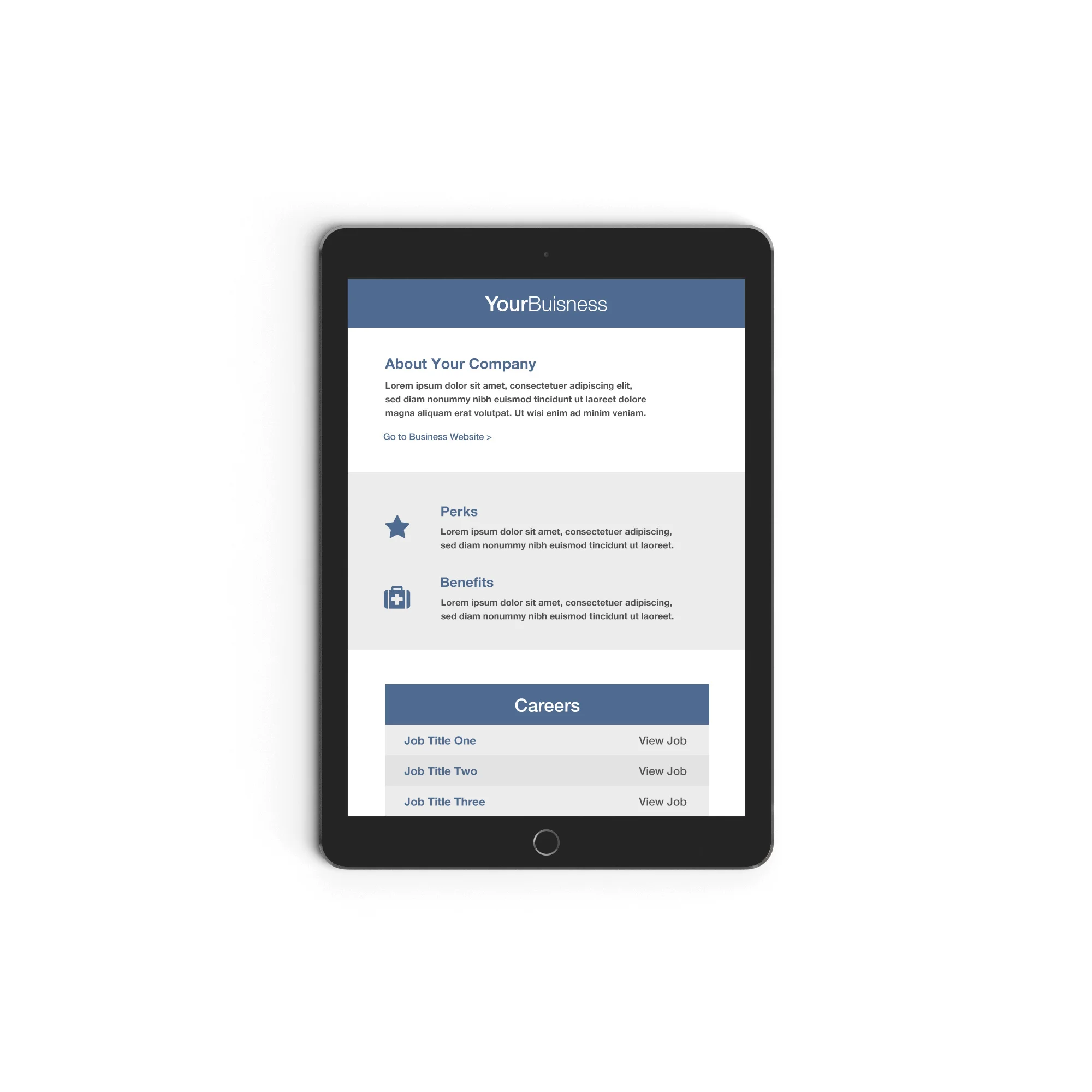 Custom Job Board for Mobile Devices