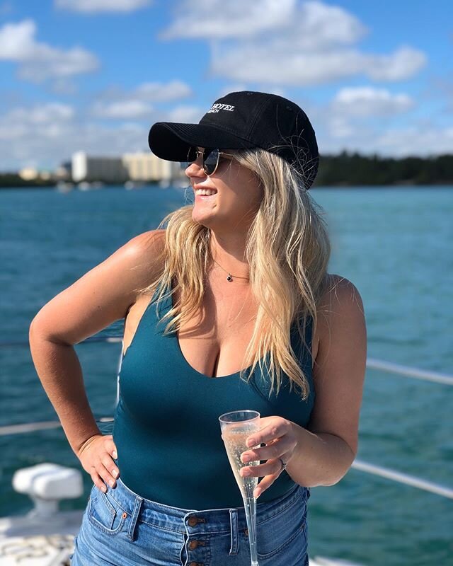 Reminiscing of warm days in Miami this time last week. Remind me again why we choose to live in Vancouver where it rains for 75 per cent of the year? 
I&rsquo;ll take yacht days at Haulover Sandbar in my @leftonfriday Sunday Suit (I literally live in