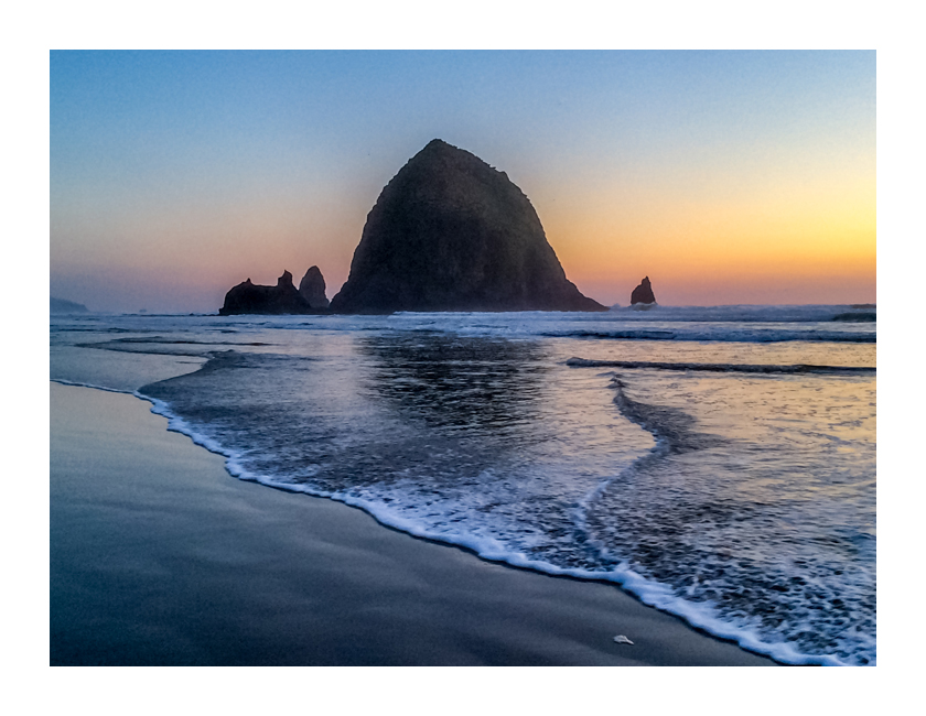 2014-03-26 Oregon Cannon Beach Haystack Rock Sunset Ipad image-4