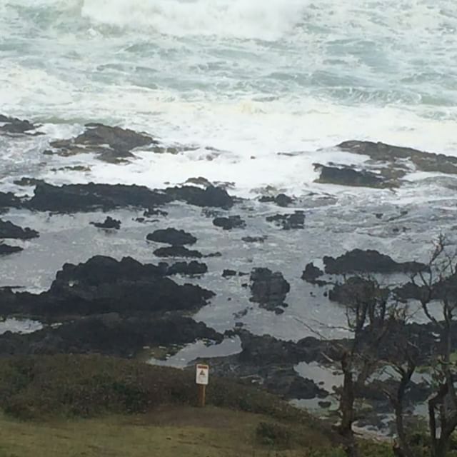 Probably one of the top five iconic photography venues on the Oregon coast is Thor's Well. 
I drove by there today, but it was a little bit wet to shoot, and I was unfortunately there right around high tide. That's not a good time to try and shoot Th