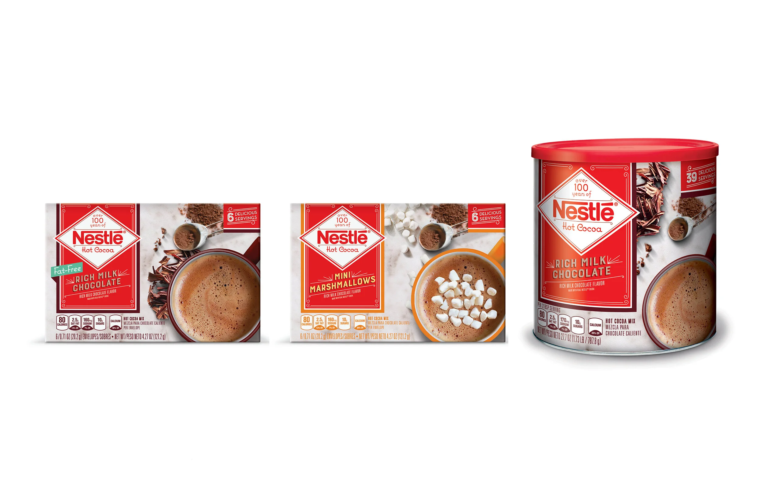  Nestlé approached Chase Design Group to help revitalize their 100 year old hot chocolate brand. Since they’ve launched their hot chocolate product over a century ago, many brands have taken market shares of the category such as Swiss-Miss, Land O’ L