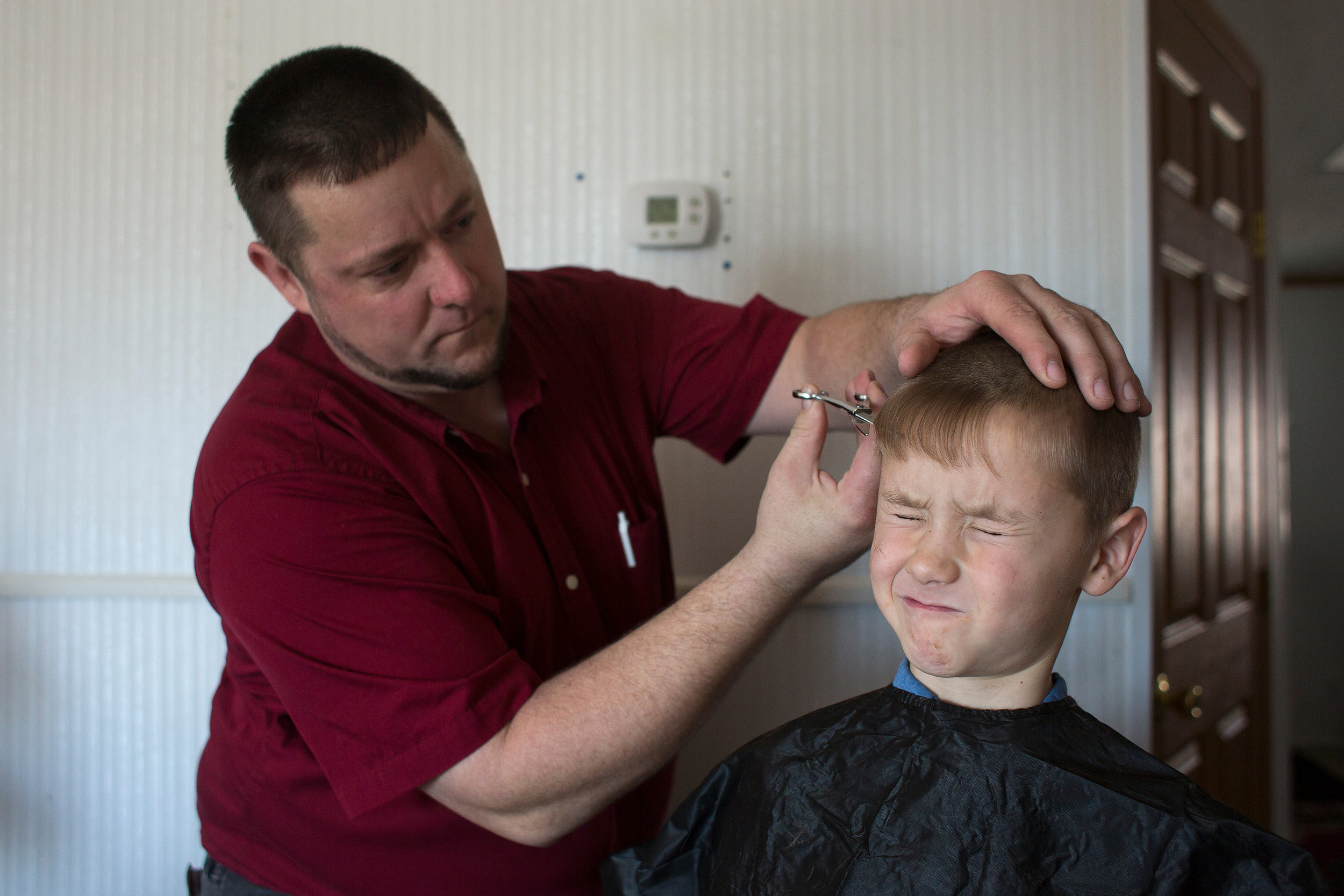  Stanley, who cuts the hair of all five of his sons, trimmed Tyler’s hair Dec. 16. “A lot of the Amish and Mennonites cut their own hair,” Stanley said. “It’s very rare to see any Mennonites or Amish go to a barber.” Shannon said that as a general ru