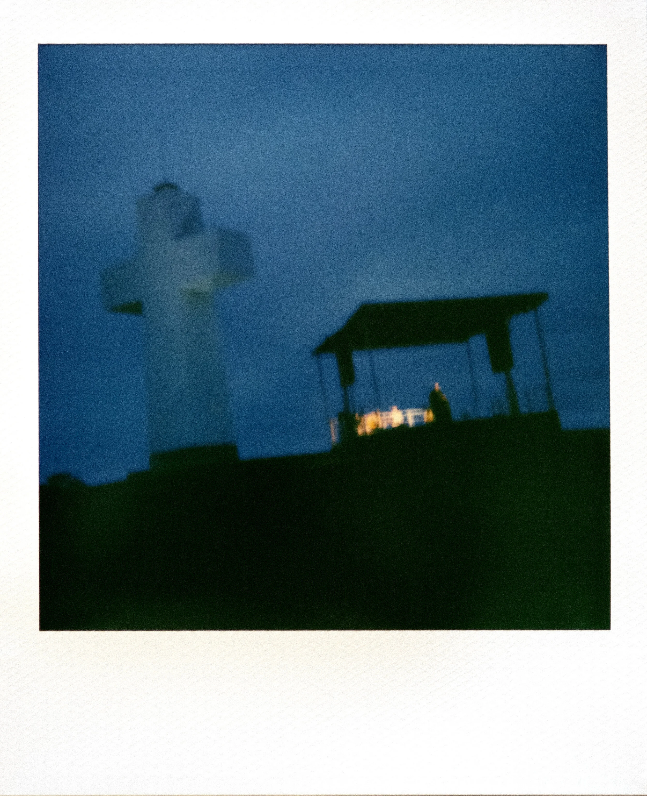 An Easter sunrise service takes place Sunday, April 12, 2020, at Bald Knob Cross of Peace in Alto Pass, Illinois. Worshipers flock to the cross most years for the annual service, but not during the COVID-19 pandemic. But there were a few people at t
