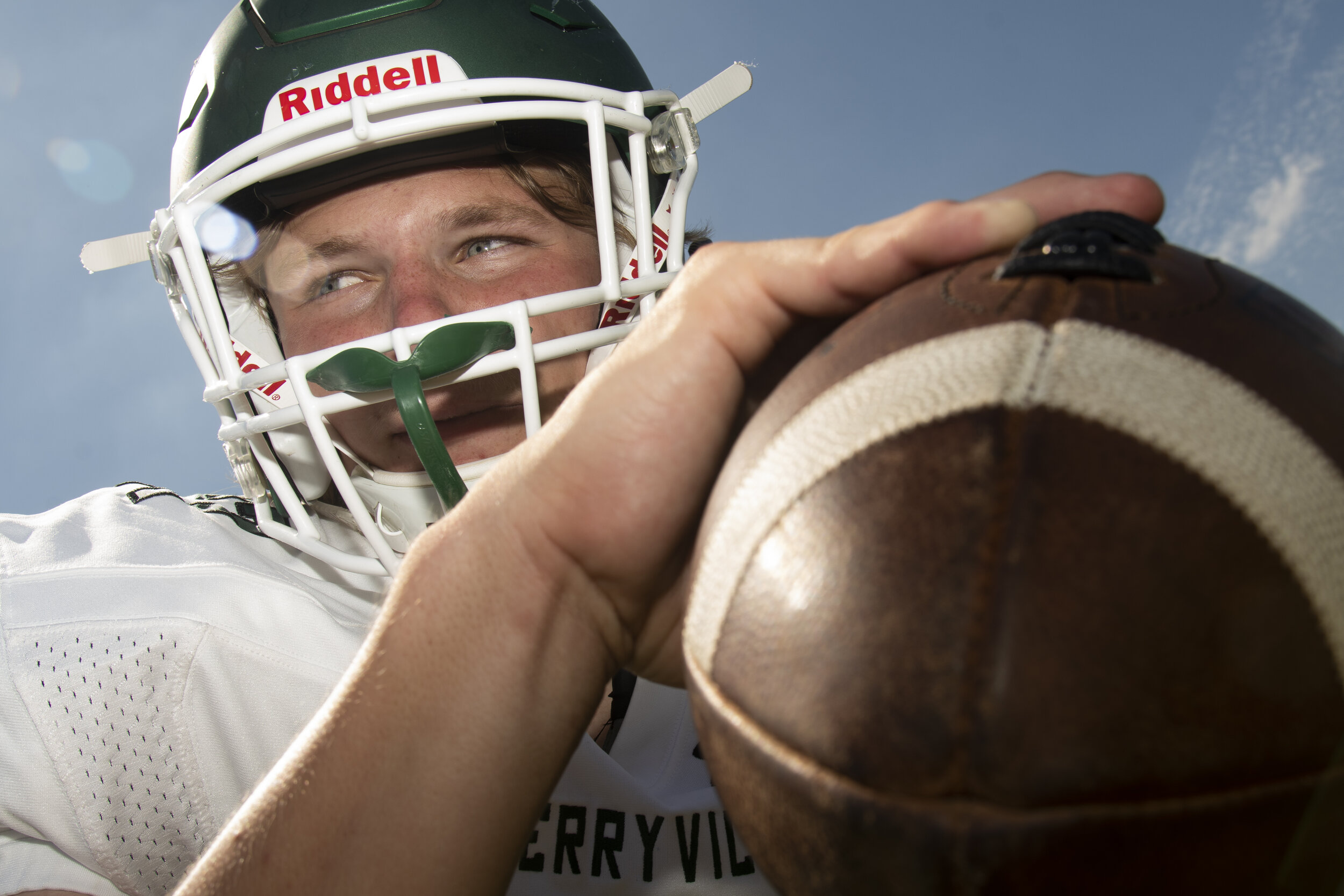  Perryville senior Caleb Gremaud poses for a portrait Aug. 2 in Perryville, Missouri.  