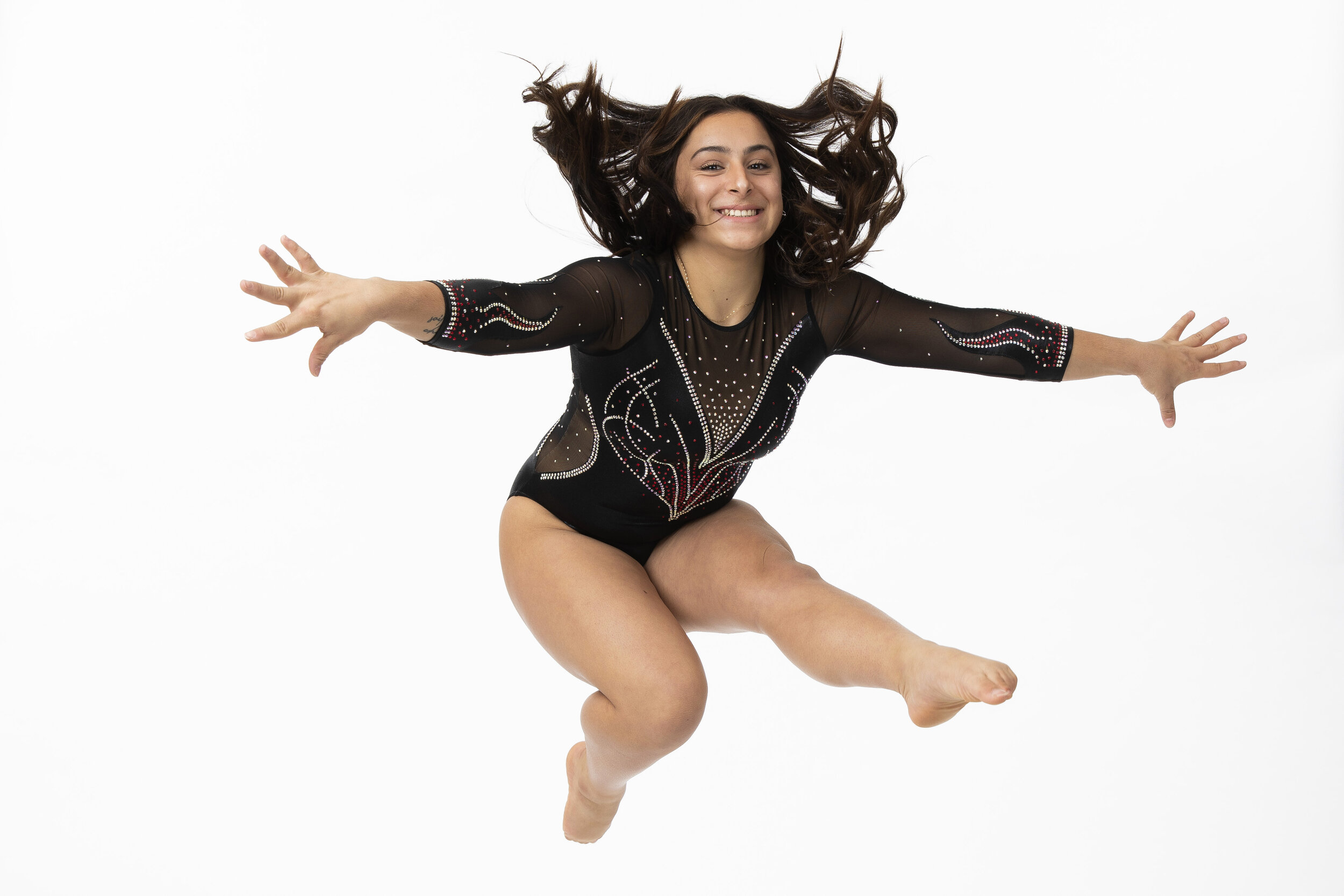  Southeast Missouri State University gymnast Dahlia Solorzano-Caruso poses for a portrait Dec. 8 in Cape Girardeau, Missouri.  