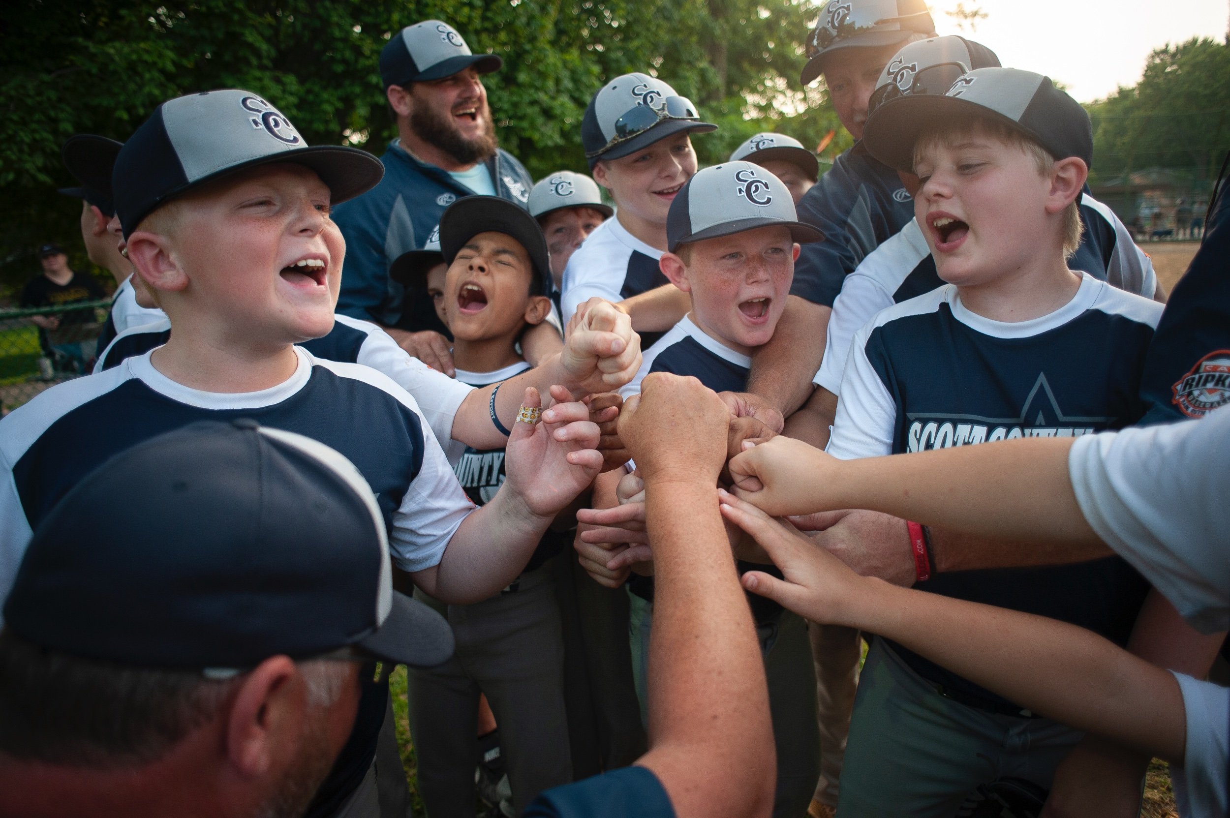  The Scott County All-Stars put their hands together before the start of the championship game of the Kelso 11U Showdown on June 2 in Kelso, Missouri. The team defeated the SEMO Cardinals 5-2. “Just trying to make kids better. That’s all we’re trying