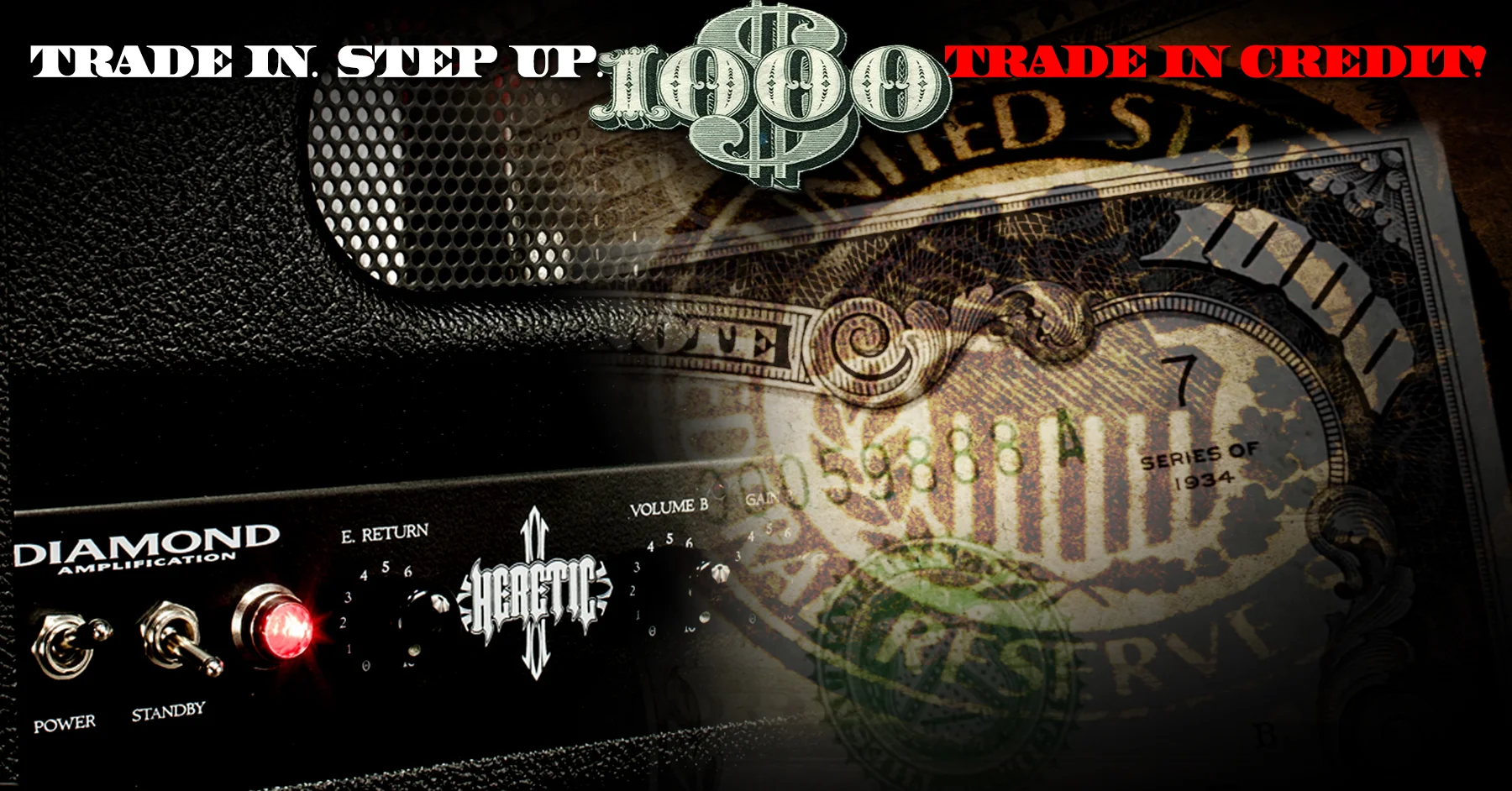 $1000* credit on a new USA Custom Diamond Amp for qualifying amps!