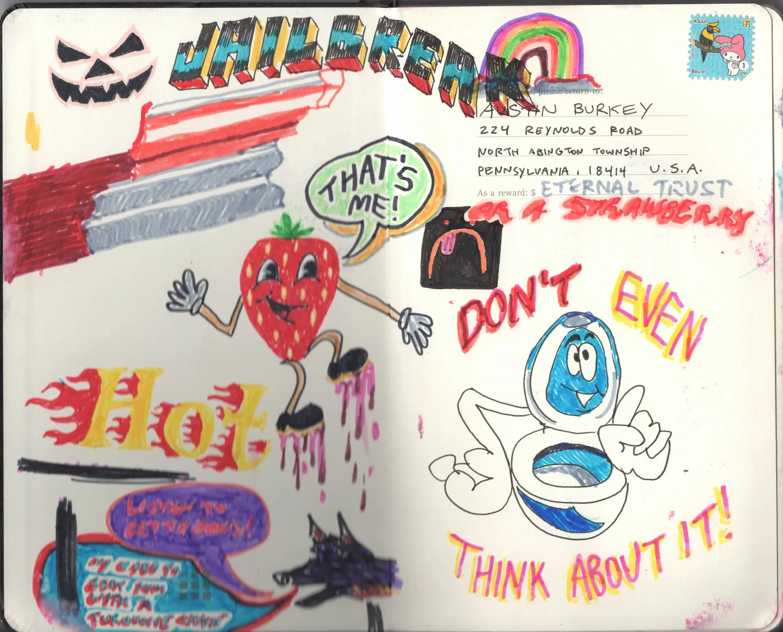  Sketchbook kept from September 1, 2017 - May 25, 2018. 