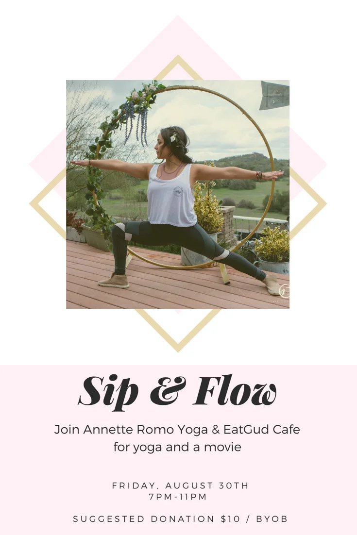 Let’s kick off LABOR DAY WEEKEND with yoga and a movie! Bring a blanket, yoga mat, your bestie, beau or family for a night out of fun, flow and BYOB. Yoga starts at 7pm (bring a mat!) and movie will begin at 9pm. EatGud will be selling food until 9pm. Suggested donation for this event is $10 per person (to be paid at the door). Reserve your spot HERE