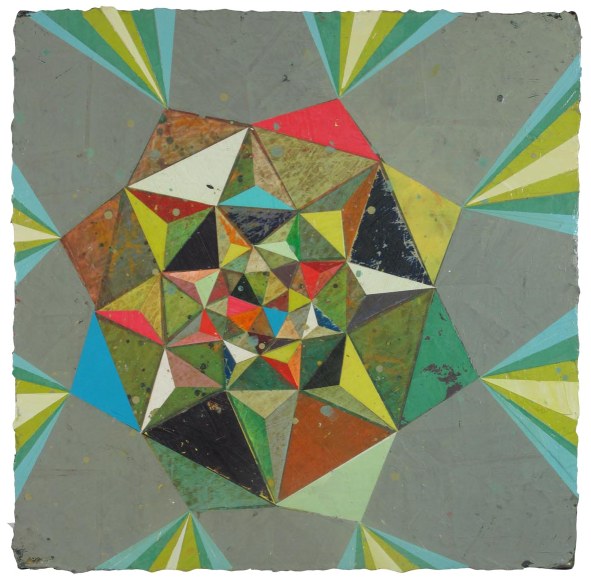 Jason Rohlf, “Query”, Acrylic on Canvas, 15 x 15"