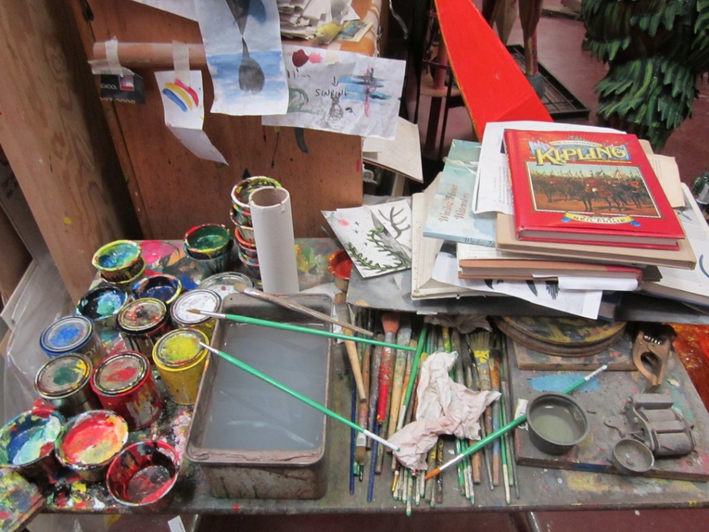 The painting table, as well as source material.