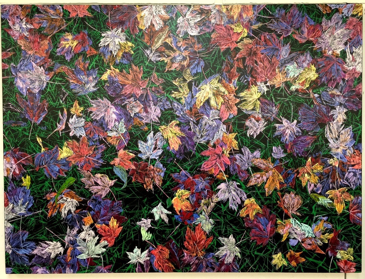 Jan Serr, Leaves and Branches, 36x48 inches, oil on linen - in progress