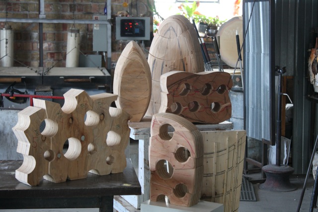 Jeremy begins the process by making wooden forms.