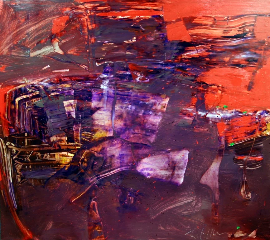 Terrence Coffman, "View From My Studio Rooftop #42," acrylic on panel