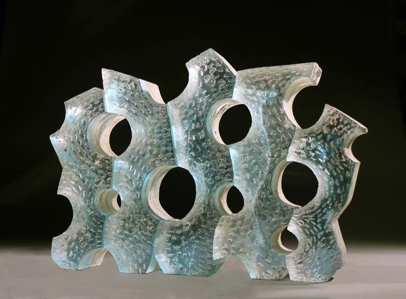 Jeremy Popelka, KEY, Assembled Sand Cast Glass, 16 x 22 x 4 1/2"
