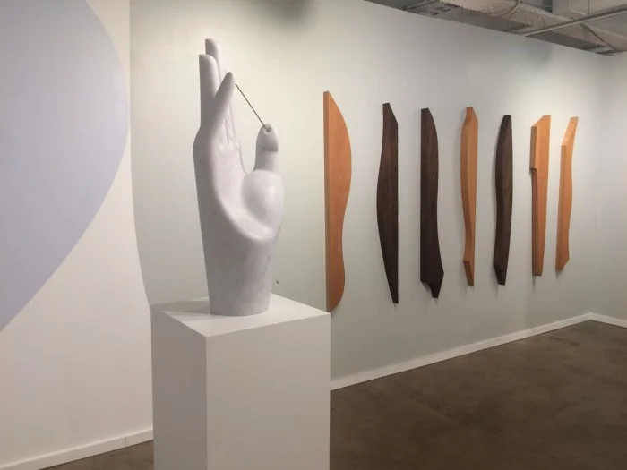 Pedro Reyes and Terence Gower at Labor, Mexico City. Dallas Art Fair 2016.