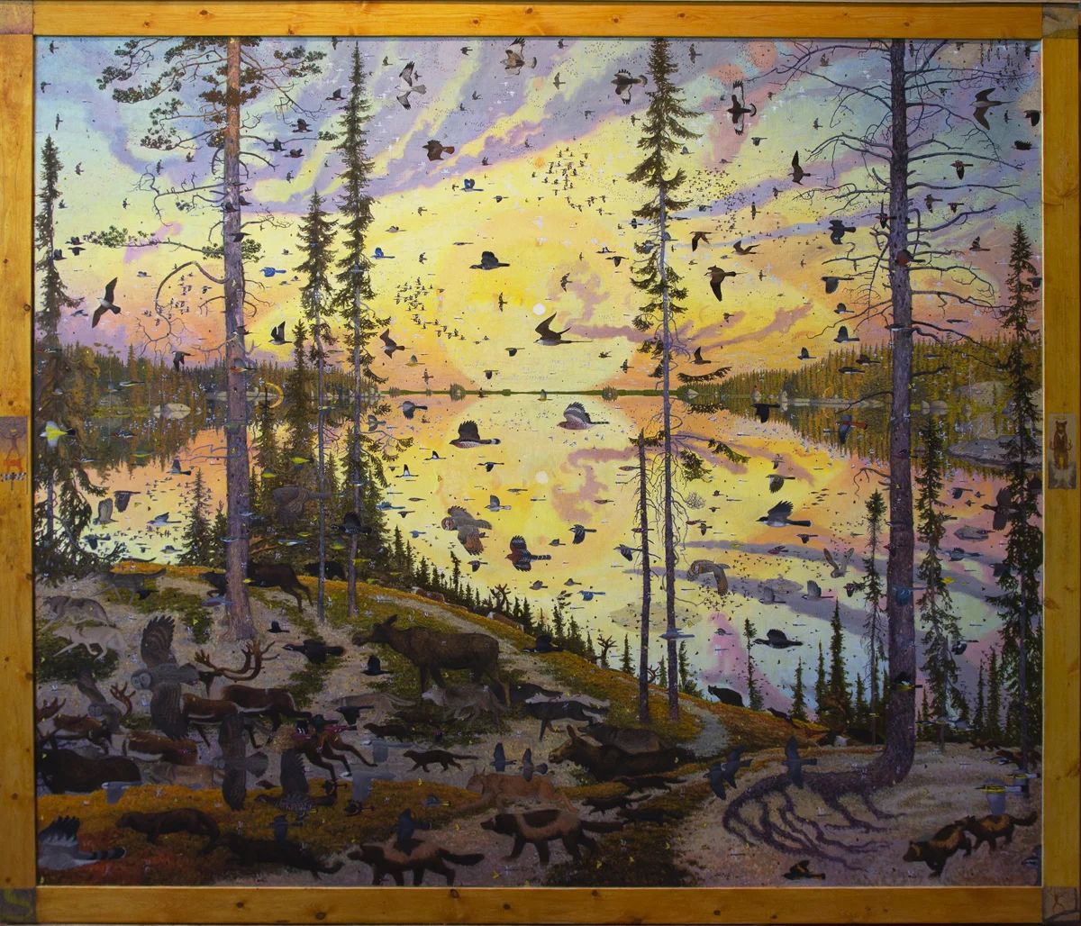 NIN GASSINSIBINGWE, Oil on Linen, 91 x 103”