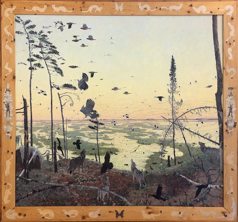 NIN MINOTA (704), Oil on Canvas, 50 x 54" (Image), 57 x 61" (Framed)