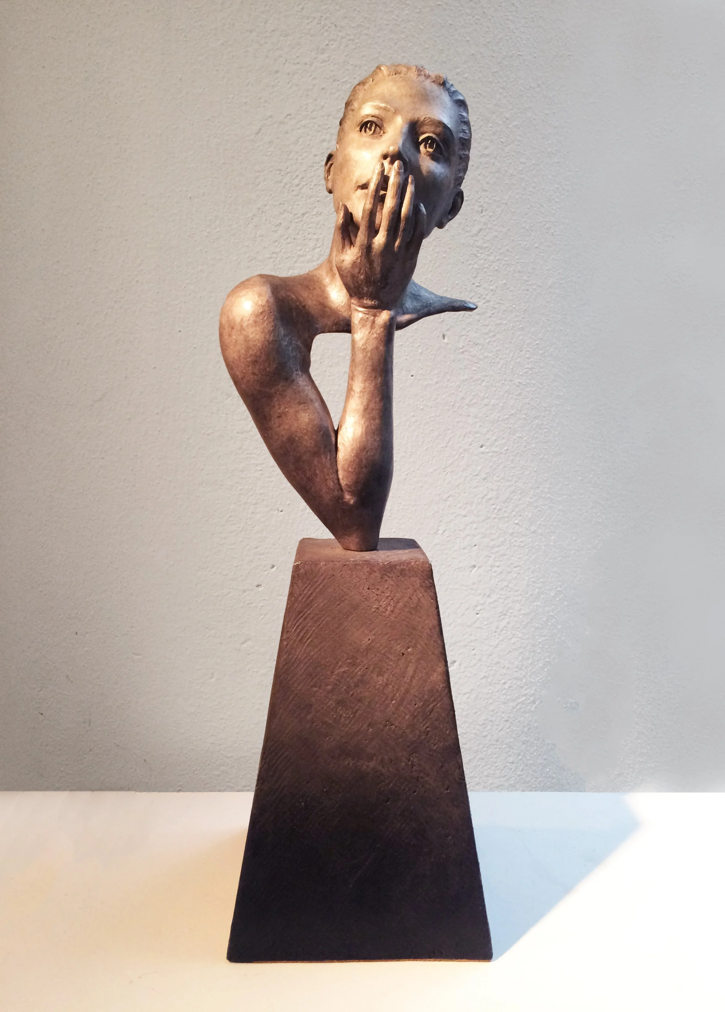 Susan_Stamm_Evans_UNTITLED_(HAND_ON_MOUTH)_Bronze,_Ed._4-12,20x6x6.jpg