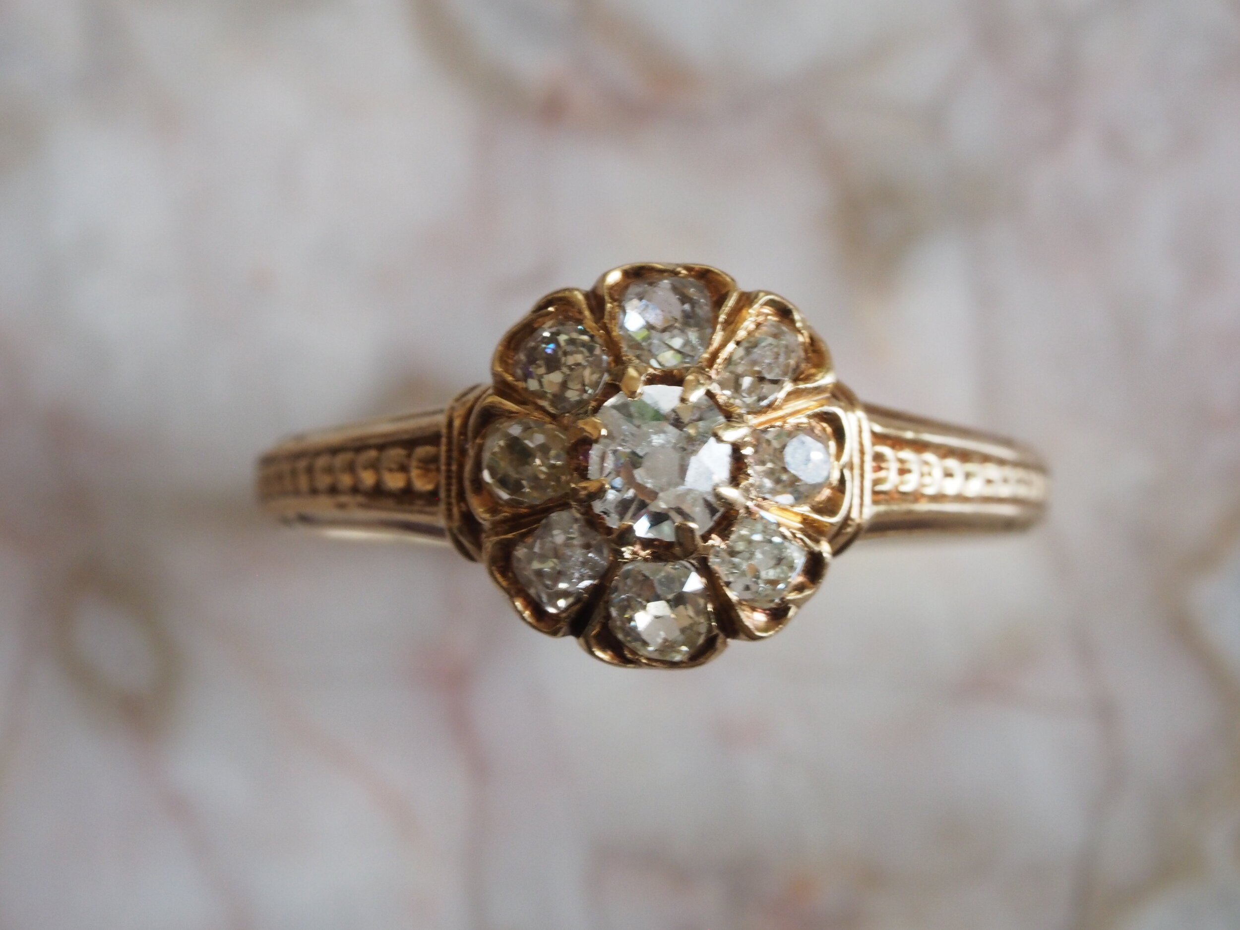 Antique Victorian French 18k Gold Old European Cut Diamond Ring — OKO ...