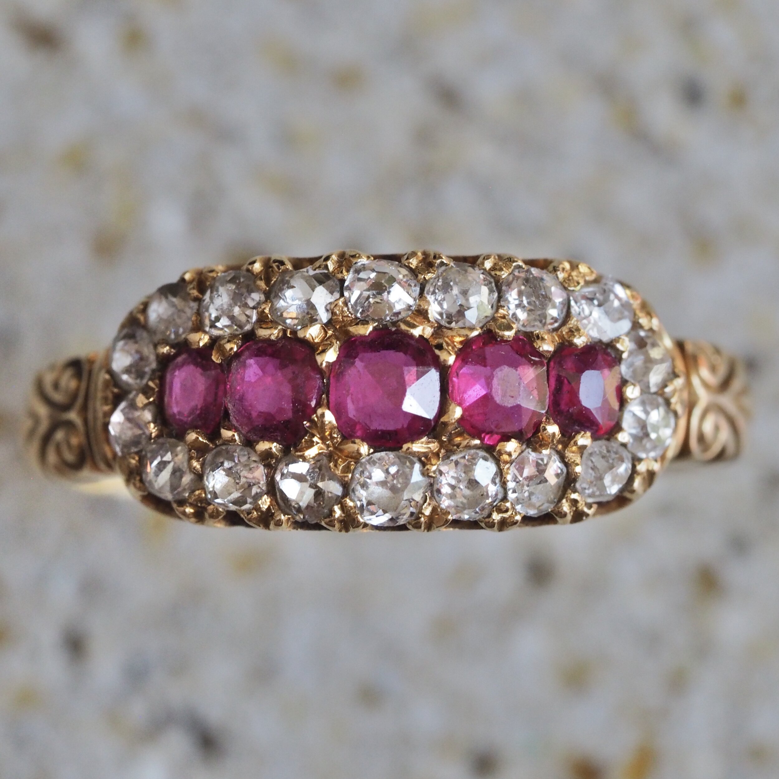 Antique Victorian c. 1890 18k Gold Ruby and Diamond Ring — OKO| Curated  Vintage and Antique Jewelry and Engagement Rings
