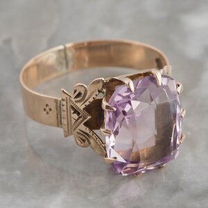 Antique Victorian c. 1860 10k Gold Amethyst Ring — OKO| Curated Vintage and  Antique Jewelry and Engagement Rings