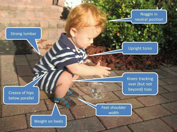 We start life with a perfect squat and then lose it as we go along