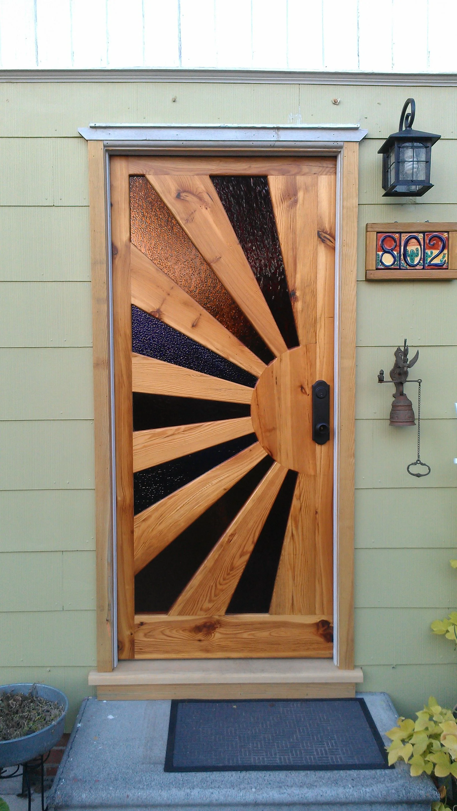 Heart Pine & Stained Glass