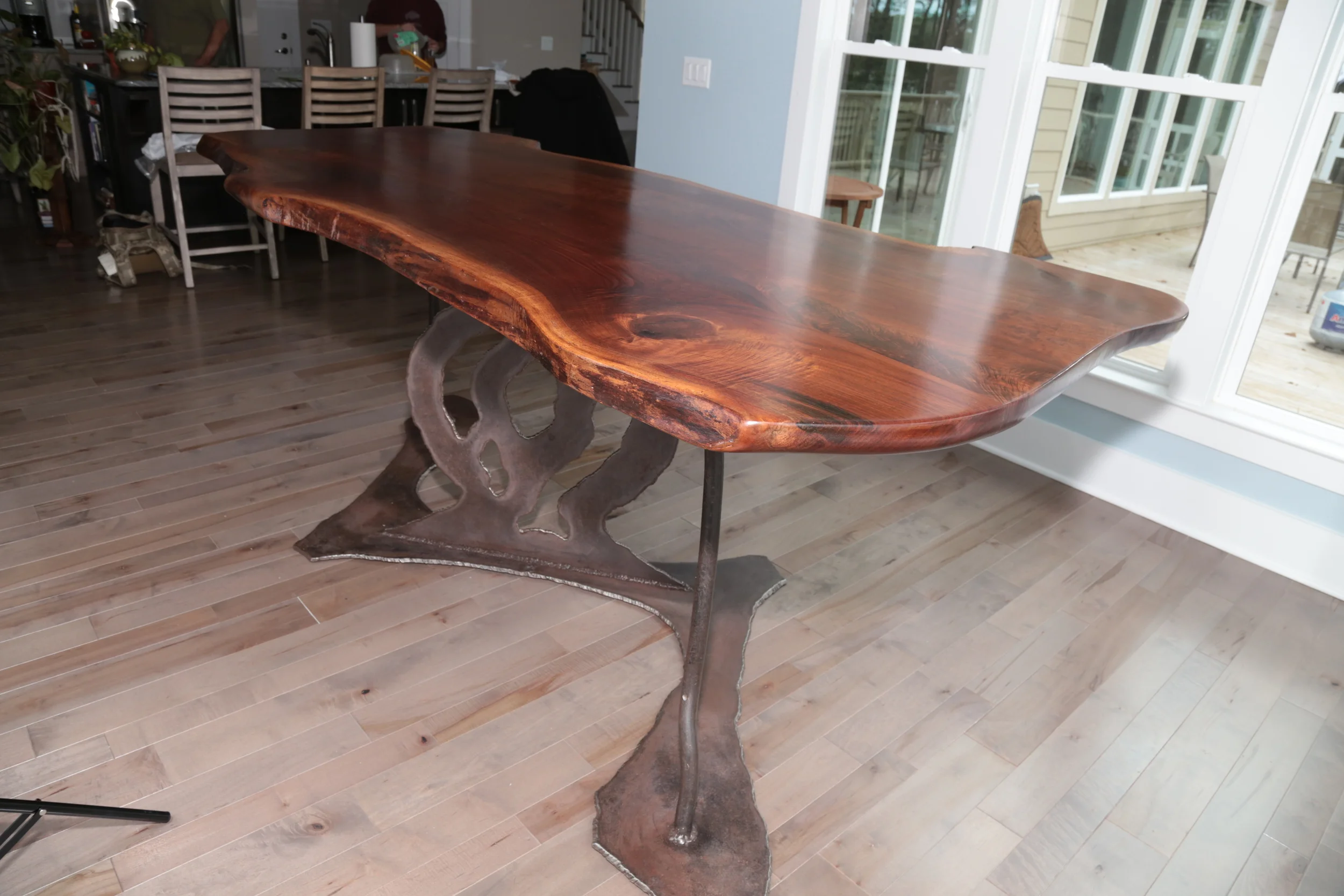 black steel wax polished