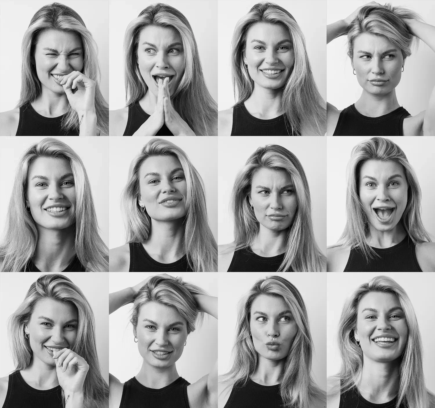 Headshots taken for Gold Coast actor and model for portfolio in black and white.