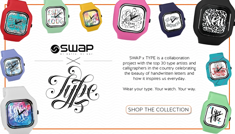 Swap Watch commissioned Filipino artists to create artworks for their Swap x Type campain.