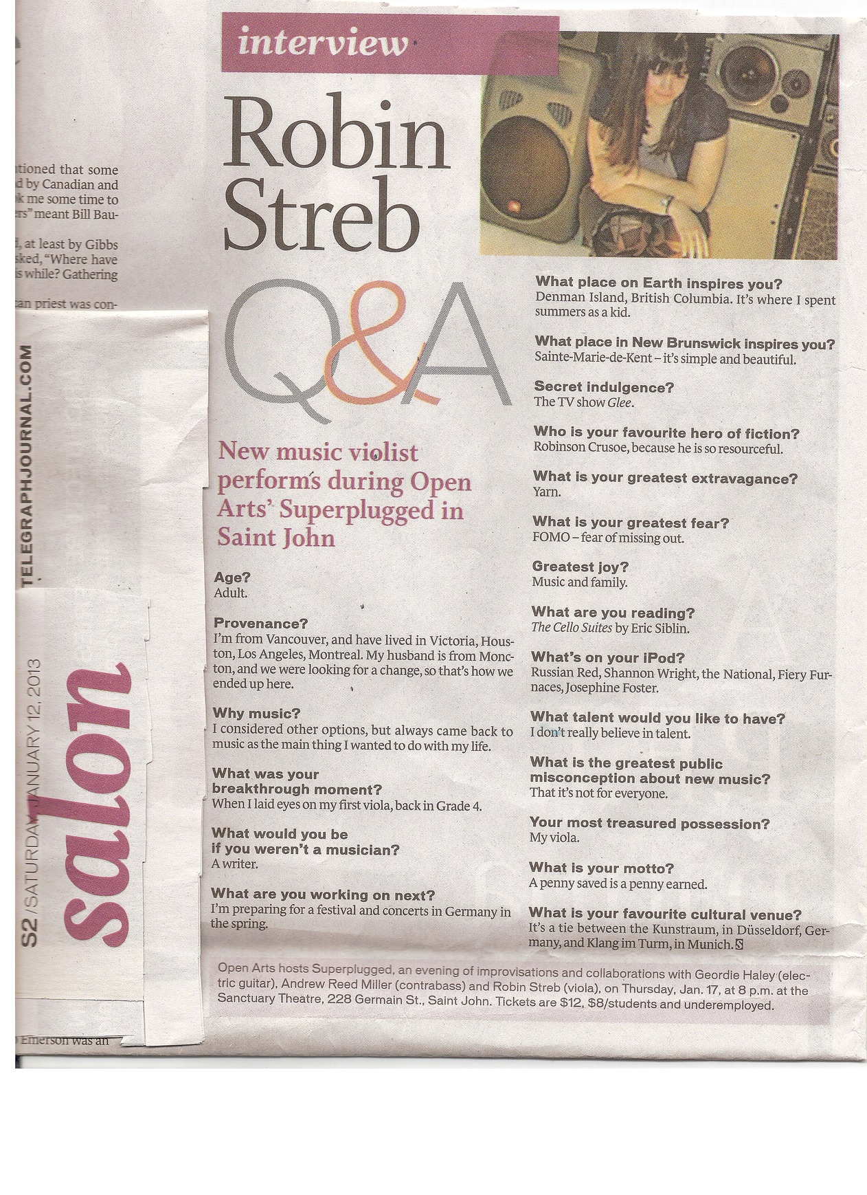 Telegraph Journal - Saint John Canada - Jan 12 2013