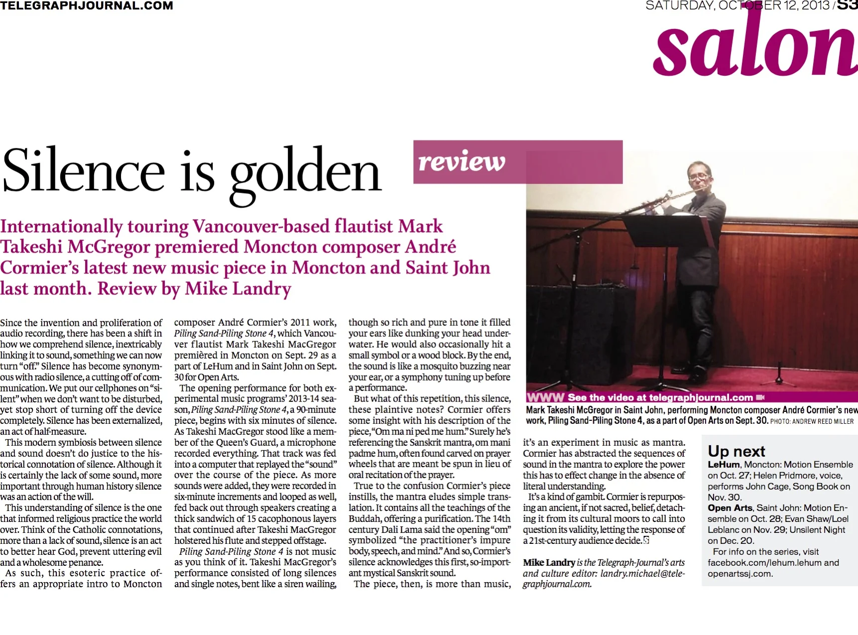 Telegraphy Journal - Saint John Canada - Oct 12 2013