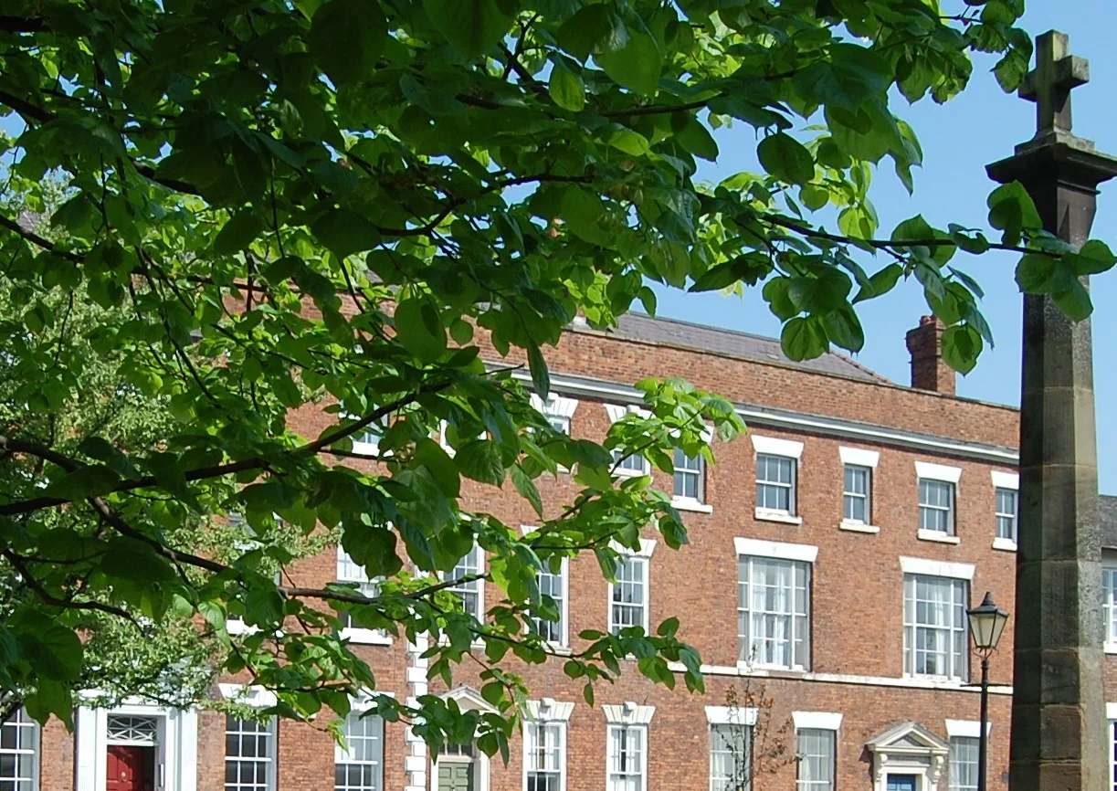 We are currently in 9 Abbey Square: the red door